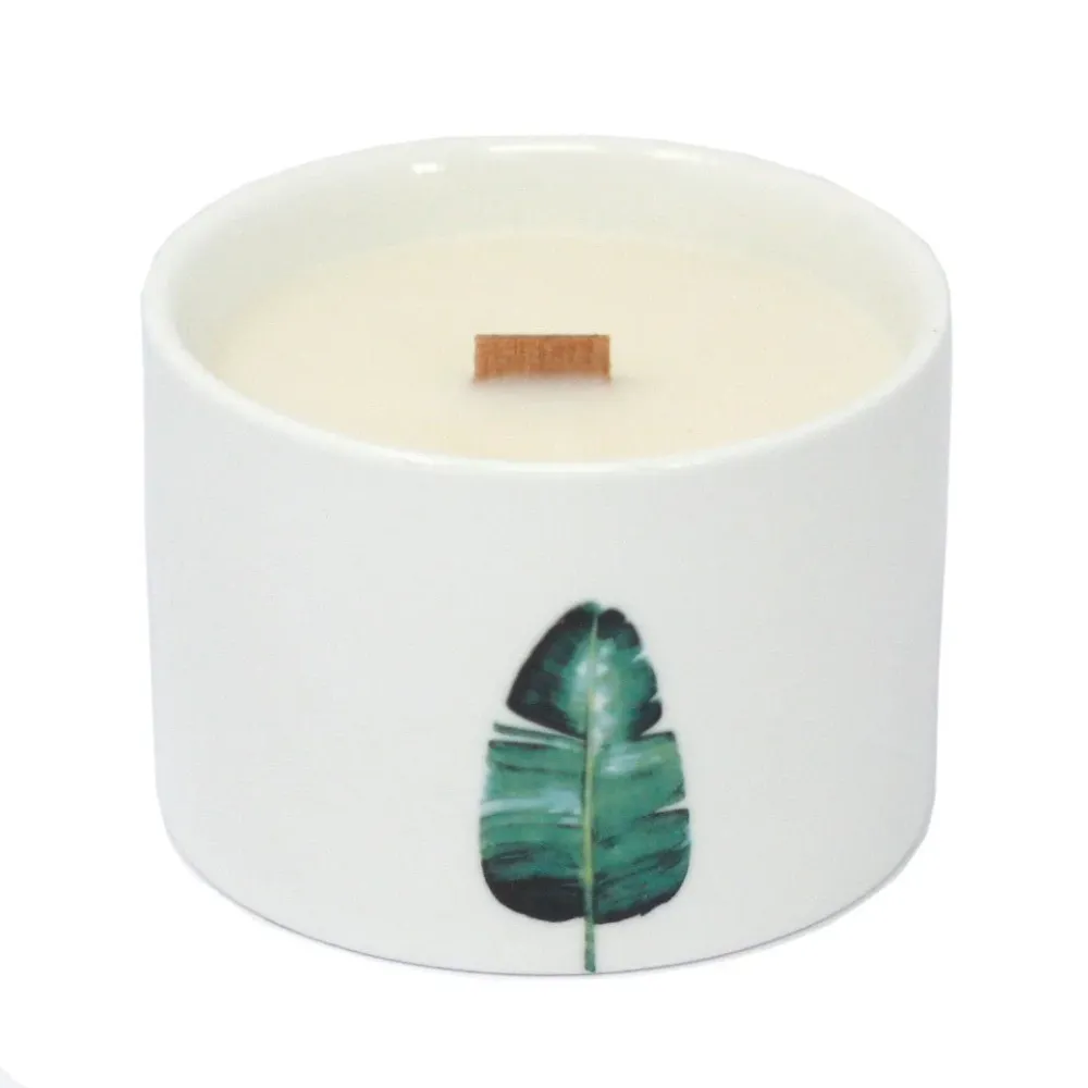 Vela Perfumada de Madressilva e Limão Cera de Soja Pavio de Madeira