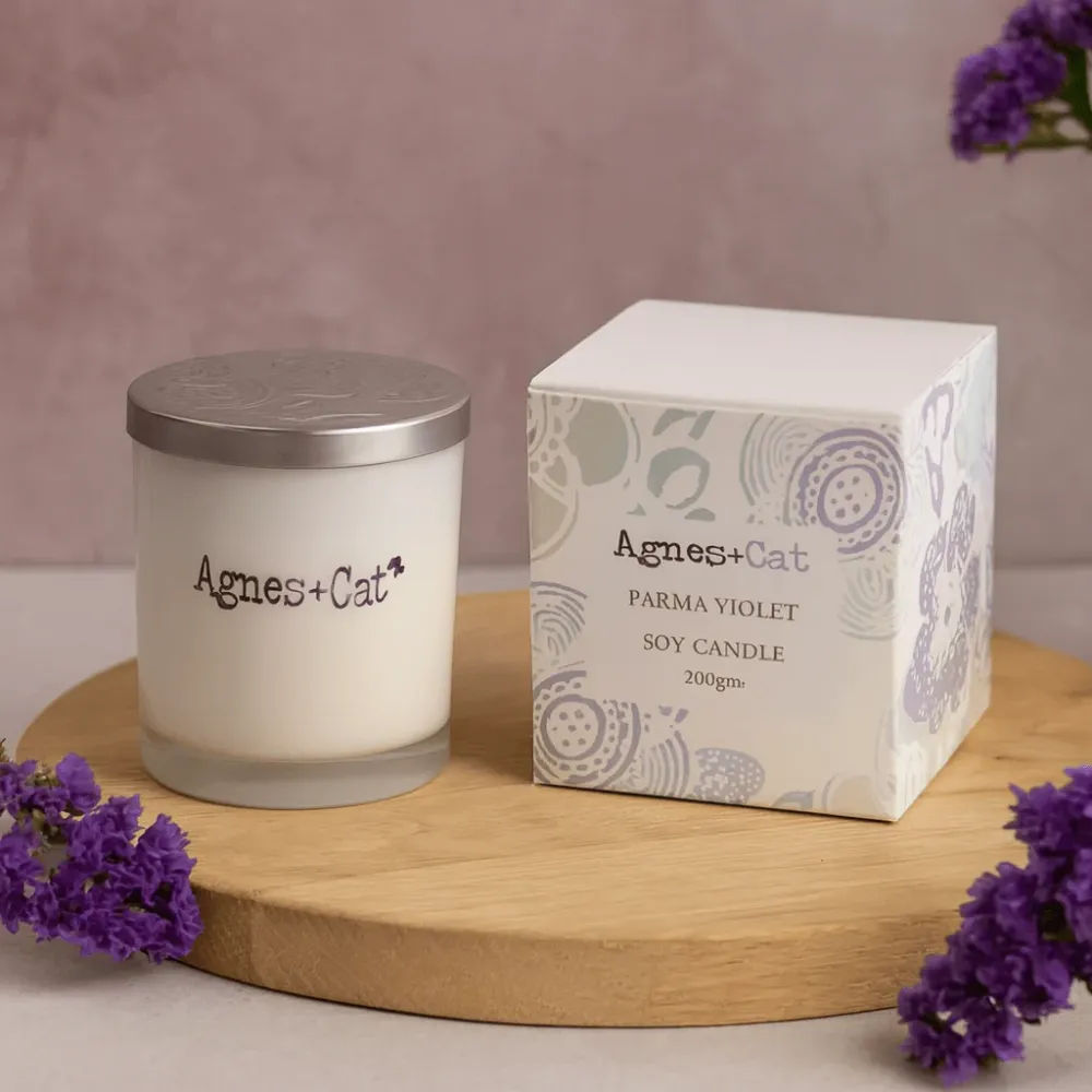 Vela Votiva, Cera de Soja Perfumada com Violeta de Parma