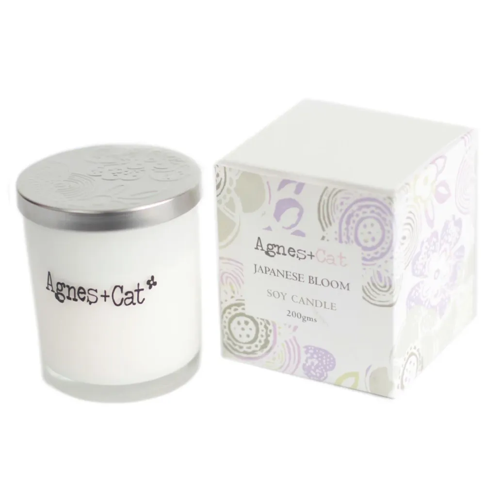 Vela Votiva Perfumada Flor Japonesa Cera de Soja
