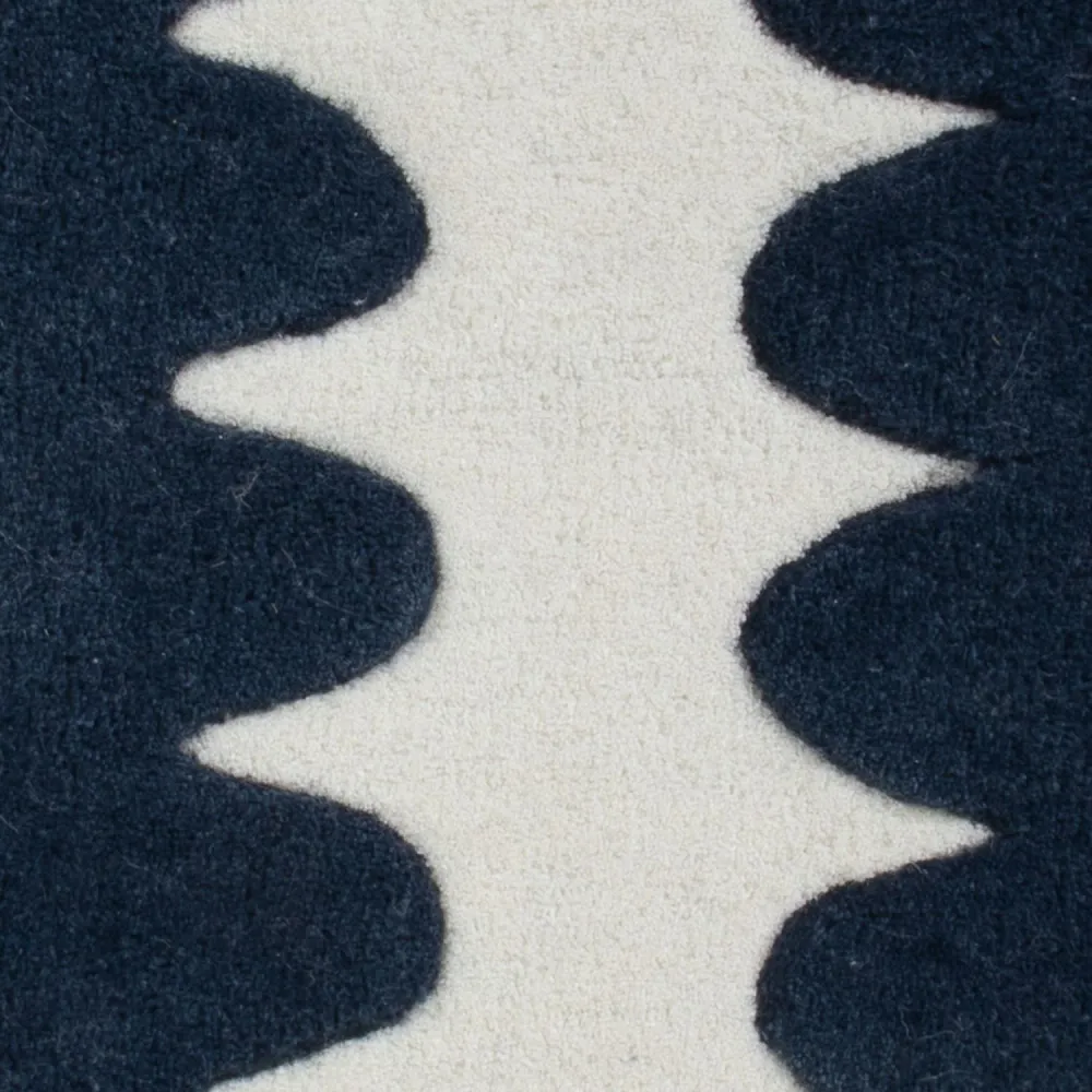 Wollteppich quadratisch - 60 x 60 cm - mehrfarbig