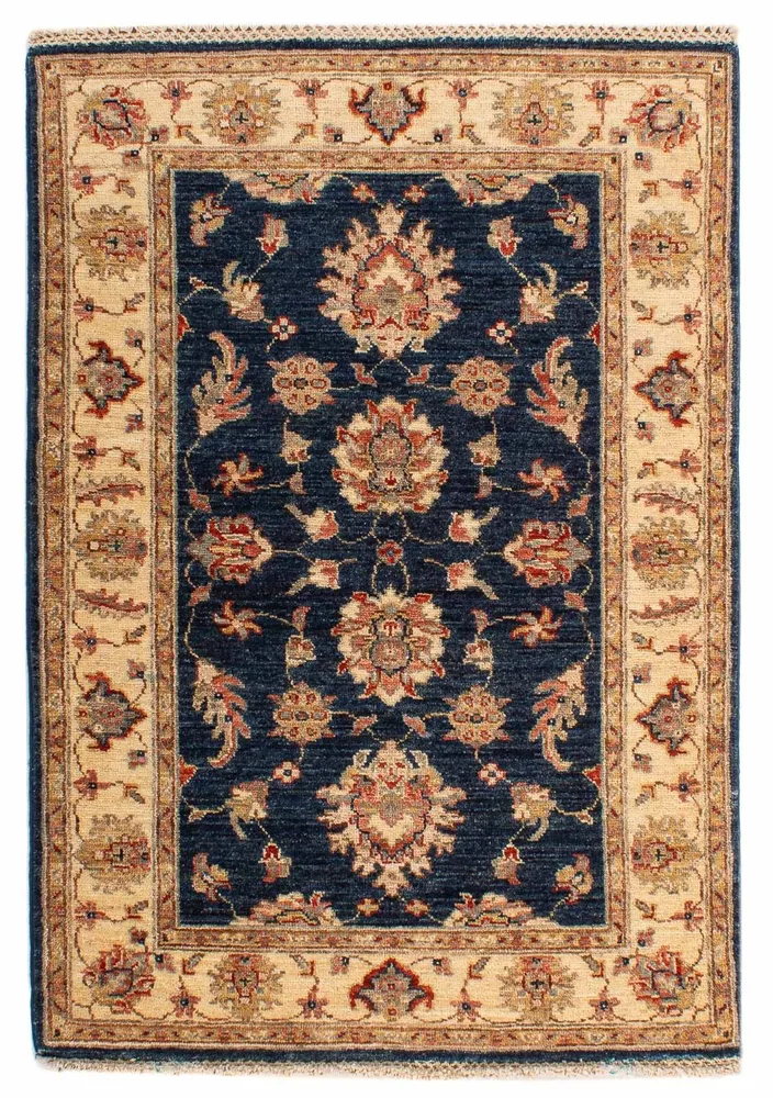 Ziegler Teppich 122 x 83 cm - dunkelblau