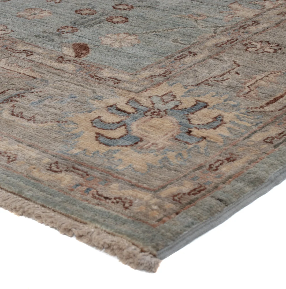 Ziegler Teppich - Usak - 200 x 153 cm - hellblau