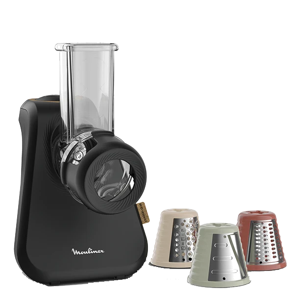 Amassador de Batatas Ralador Moulinex Dj77en10 | 200W, 3 Cones, Preto Mate