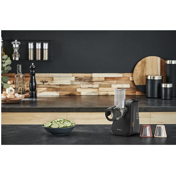 Amassador de Batatas Ralador Moulinex Dj77en10 | 200W, 3 Cones, Preto Mate