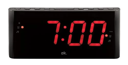 Despertador Digital Rádio Despertador OK. OCR 140 Preto