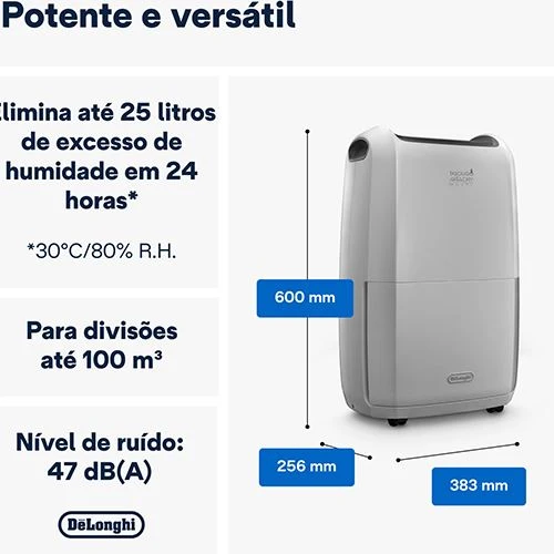 Desumidificador DeLonghi Tasciugo AriaDry Múltiplo DDSX225 | 25L/dia