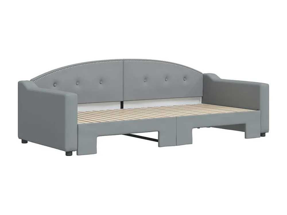 Coleção Infantil Sofá-cama com gavetão 90x200 cm tecido cinzento-claro