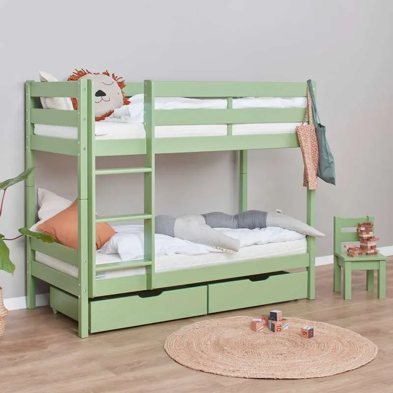 Lençol Infantil Hoppekids ECO Comfort - Cama alta (Vários tamanhos) - Verde pálido