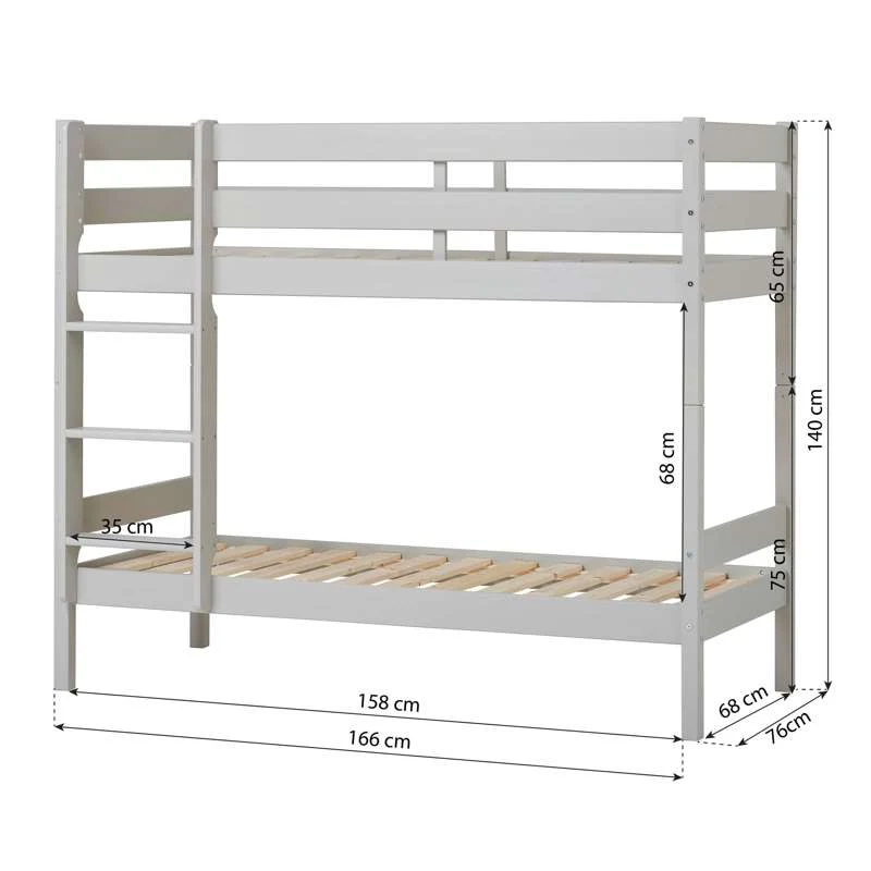 Lençol Infantil Hoppekids ECO Comfort - Cama alta (Vários Tamanhos) - Cinza Pomba
