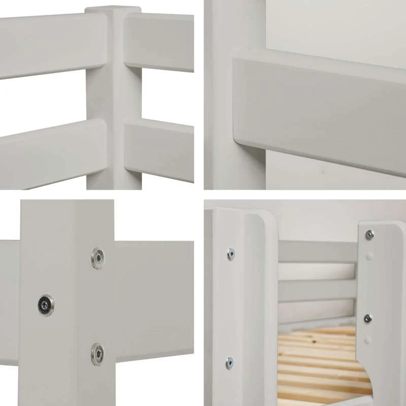 Lençol Infantil Hoppekids ECO Comfort - Cama alta (Vários Tamanhos) - Cinza Pomba