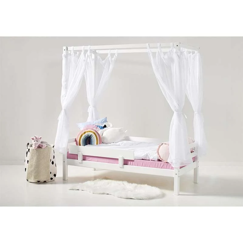 Lençol Infantil Hoppekids ECO Dream - Cama com dossel (Vários Tamanhos) - Branco/Transparente