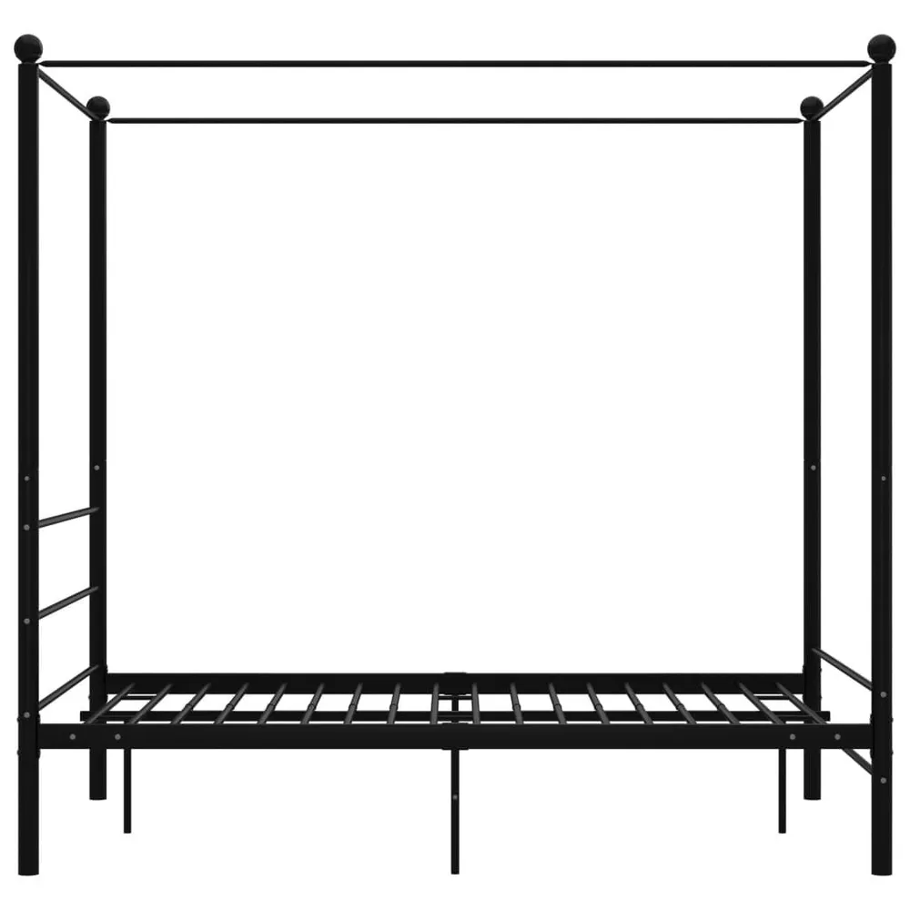 Cinta para Colchão Estrutura de cama com dossel 120x200 cm metálico preto