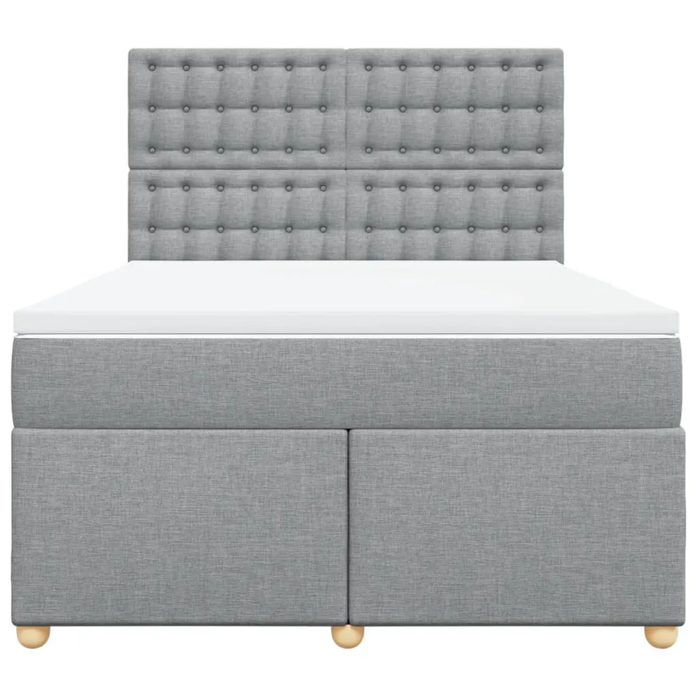 Cama com molasemcolchão 140x190 cm tecido cinzento-claro compatible Capa de Edredão