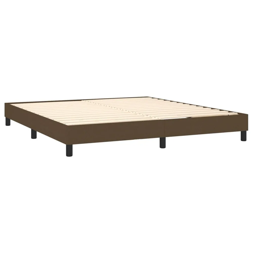 Cama com molasemcolchão 160x200 cm tecido castanho-escuro from Portugal