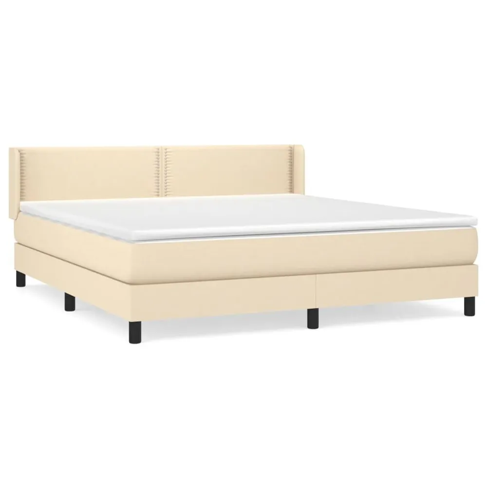 Cama com molasemcolchão 180x200 cm tecido cor creme com Isolamento Térmico