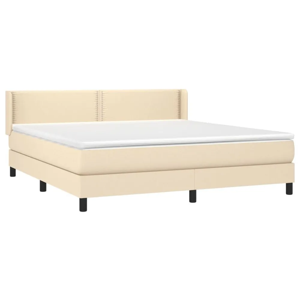 Cama com molasemcolchão 180x200 cm tecido cor creme com Isolamento Térmico