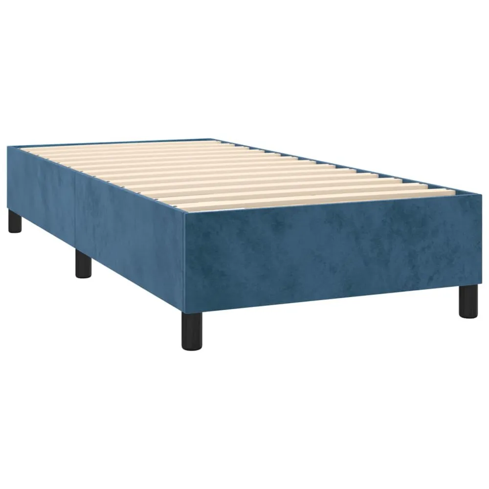 Cama com molasemcolchão 80x200 cm veludo azul-escuro com Isolamento Térmico