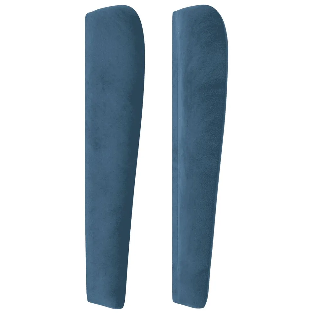 Cama com molasemcolchão 90x190 cm veludo azul-escuro para Conforto Máximo