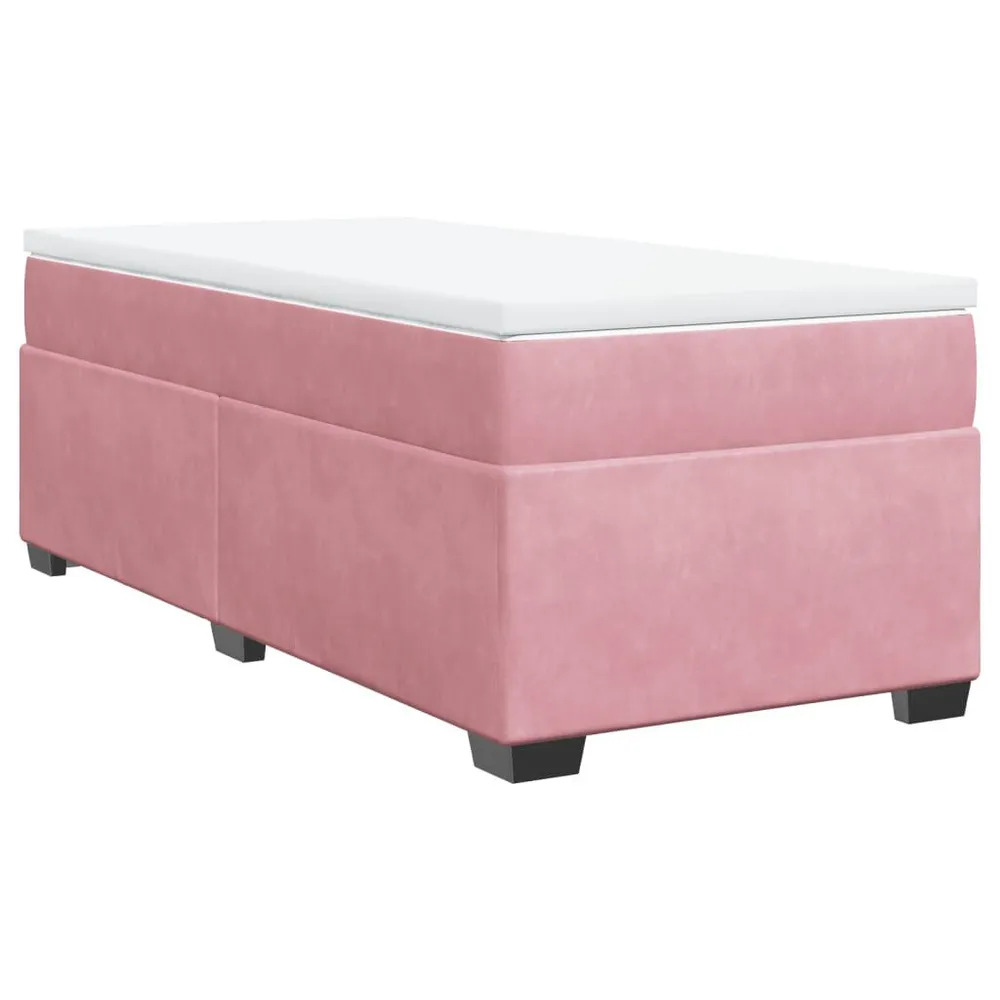 Cama com molasemcolchão 90x190 cm veludo rosa compatible Capa de Edredão