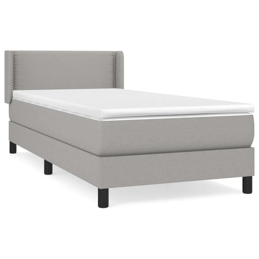 Cama com molasemcolchão 90x200 cm tecido cinza-claro com Isolamento Térmico