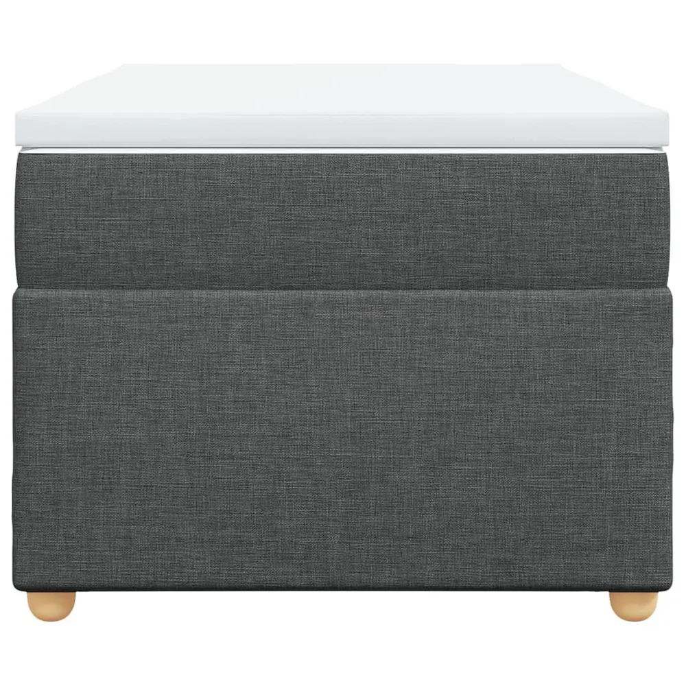 Cama com molasemcolchão 90x200 cm tecido cinzento-escuro em Branco Nuvem