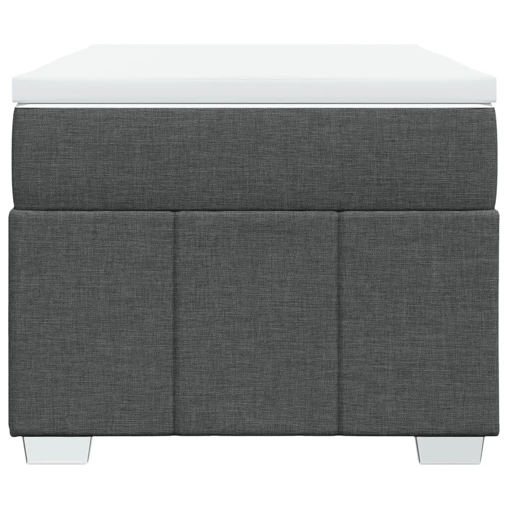 Cama com molasemcolchão 90x200 cm tecido cinzento-escuro | Envio Rápido