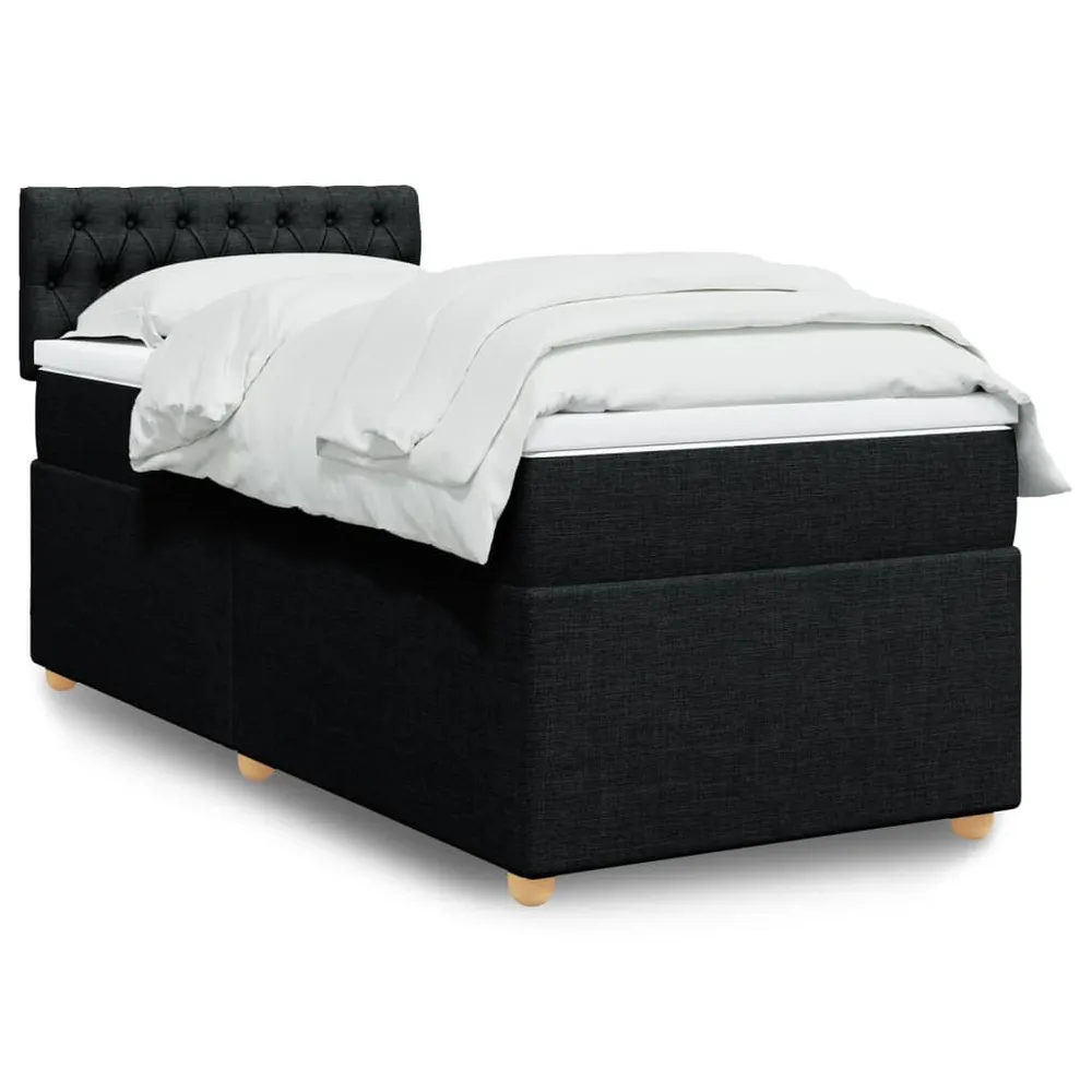 Cama com molasemcolchão 90x200 cm tecido preto from Portugal