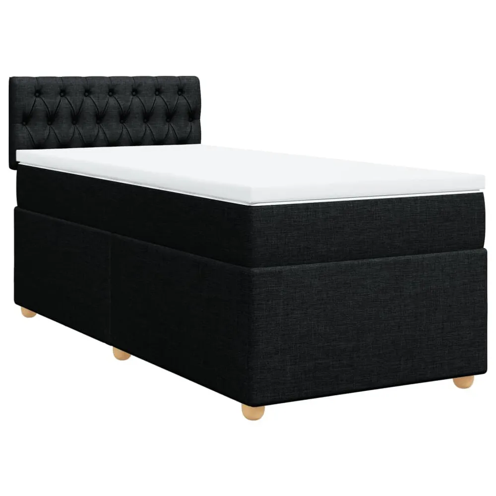 Cama com molasemcolchão 90x200 cm tecido preto from Portugal