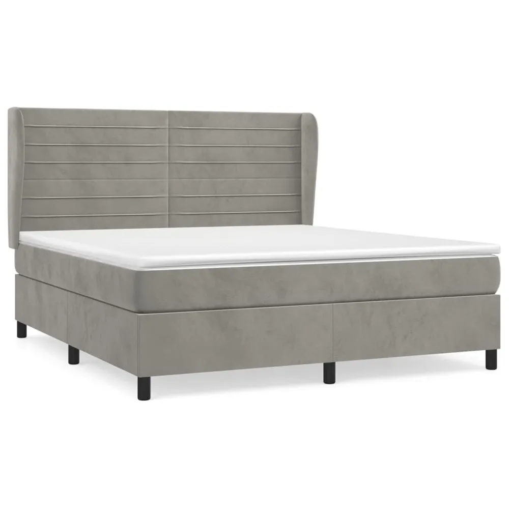 Colcha Acolchoada de Pluma Cama com molasemcolchão 160x200 cm veludo cinzento-claro