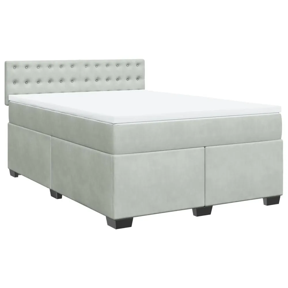 Colcha Acolchoada de Pluma Cama com molasemcolchão 140x190 cm veludo cinzento-claro