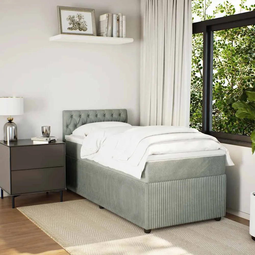 Colcha de Pluma Natural Cama com molasemcolchão 80x200 cm veludo cinza-claro