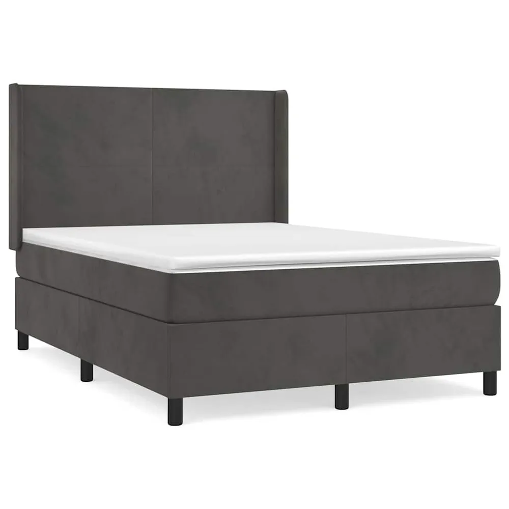 Colcha de Pluma Natural Cama com molasemcolchão 140x200 cm veludo cinzento-escuro