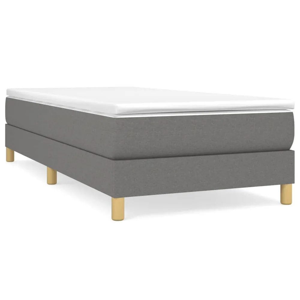 Edredão de Alta Qualidade Cama com molasemcolchão 100x200 cm tecido cinza-escuro