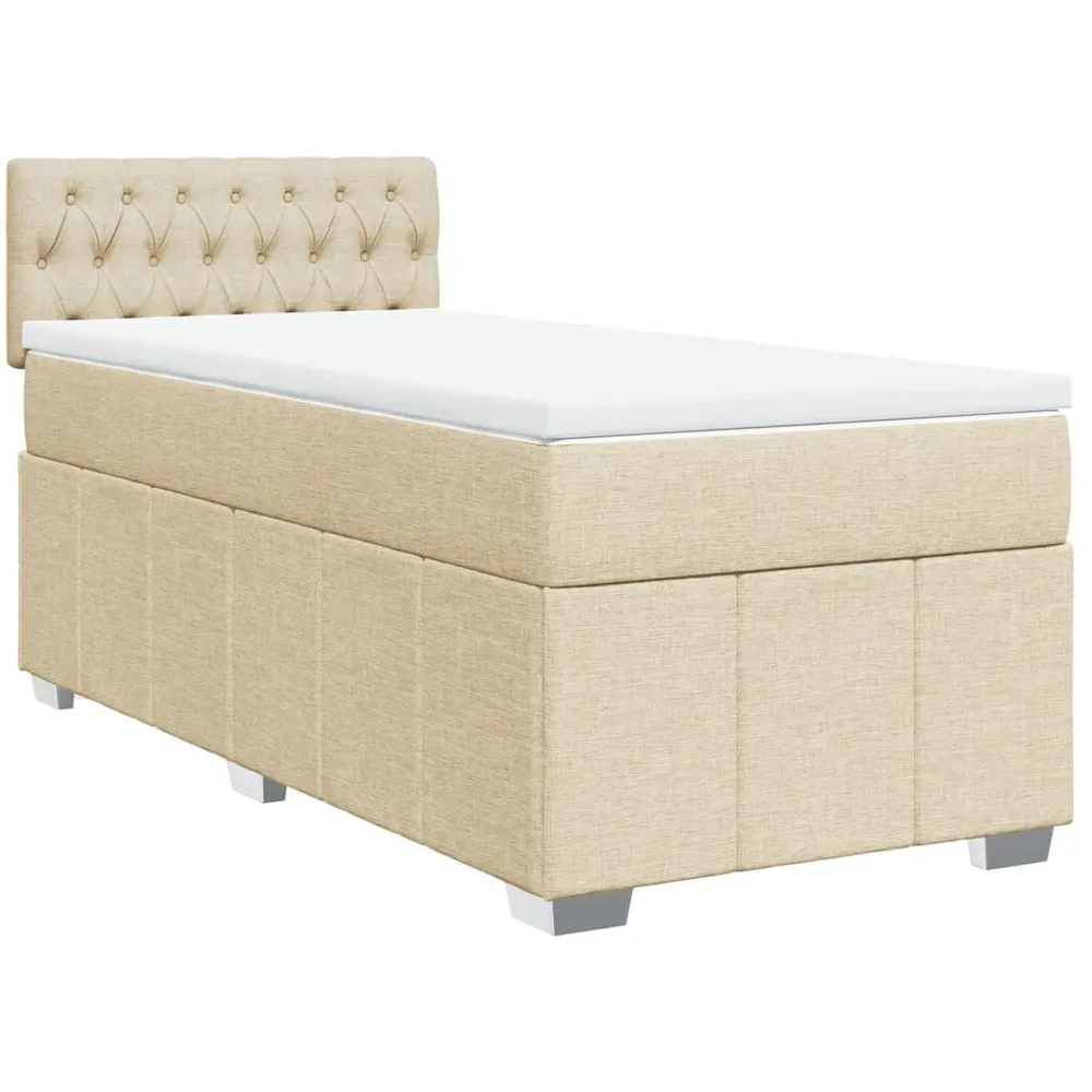 Edredão de Alta Qualidade Cama com molasemcolchão 90x200 cm tecido cor crème