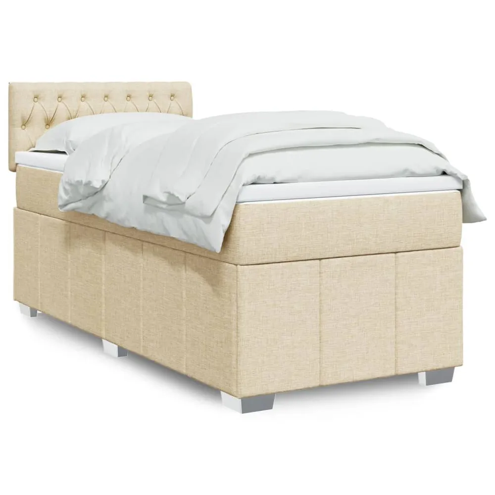 Edredão de Alta Qualidade Cama com molasemcolchão 90x200 cm tecido cor crème