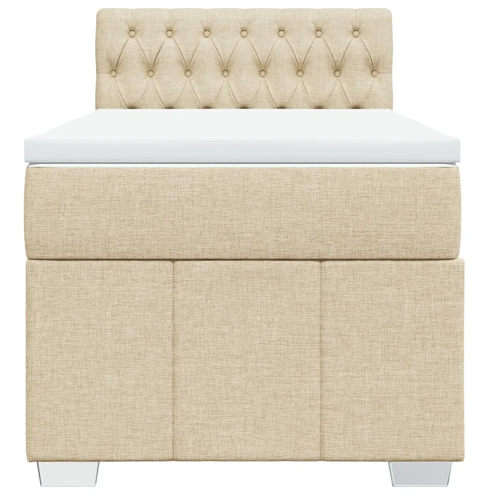 Edredão de Alta Qualidade Cama com molasemcolchão 90x200 cm tecido cor crème
