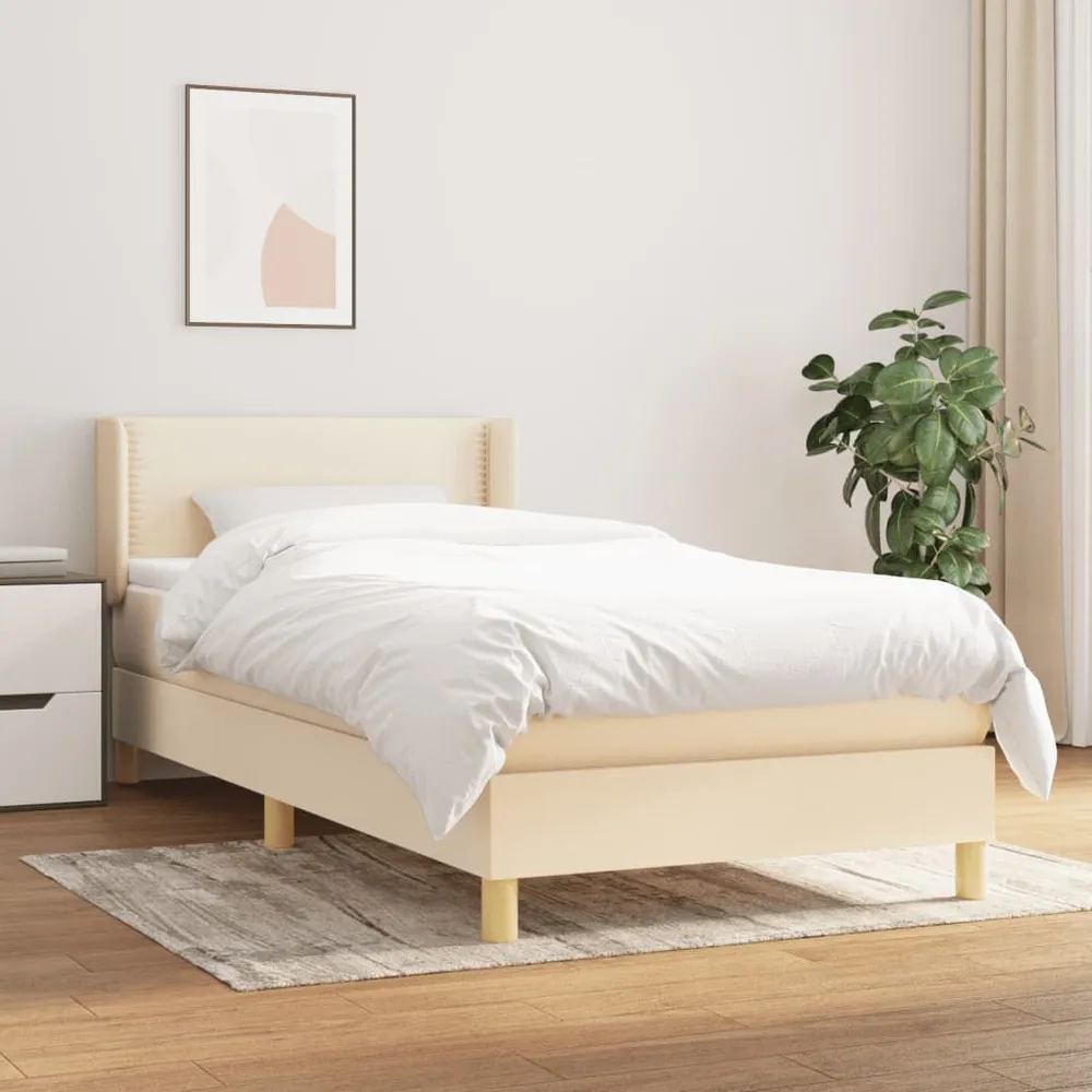 Edredão de Alta Qualidade Cama com molasemcolchão 100x200 cm tecido cor creme