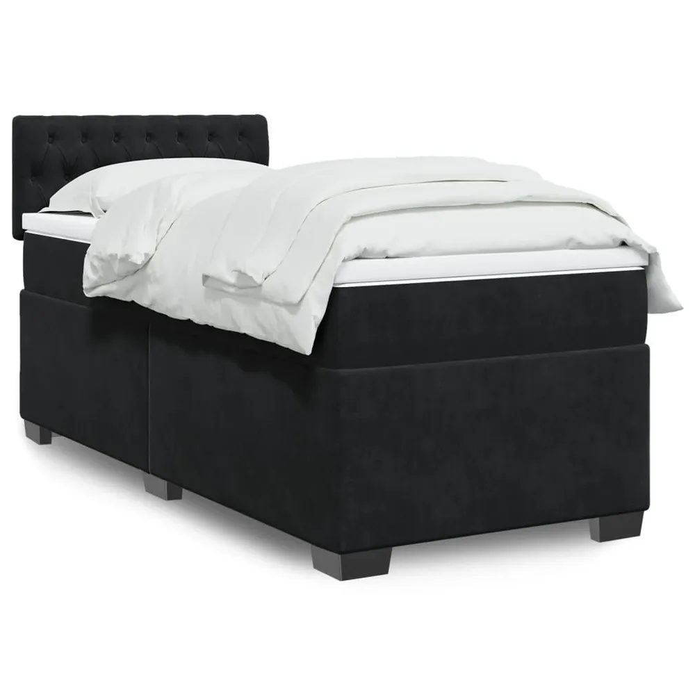 Edredão de Alta Qualidade Cama com molasemcolchão 100x200 cm veludo preto