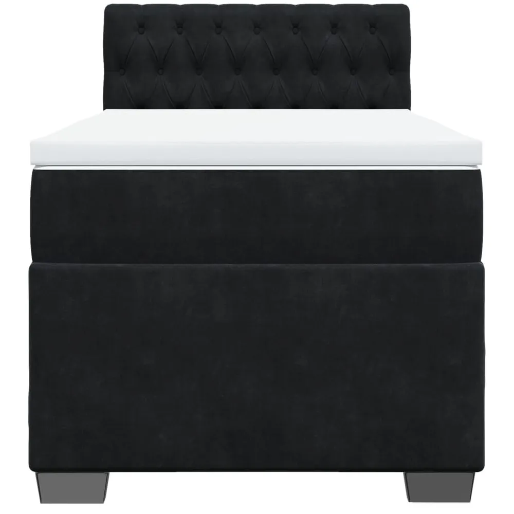 Edredão de Alta Qualidade Cama com molasemcolchão 100x200 cm veludo preto