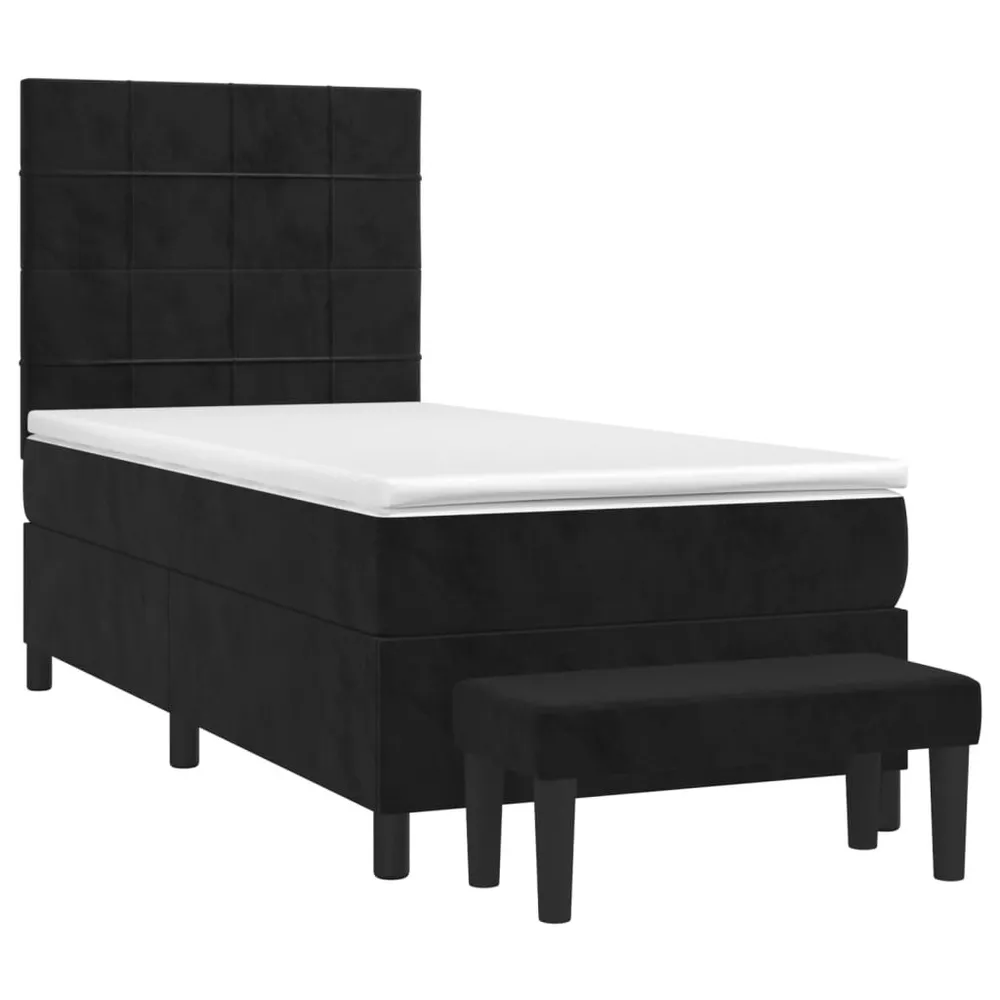Edredão de Pluma Branca Cama com molasemcolchão 80x200 cm veludo preto