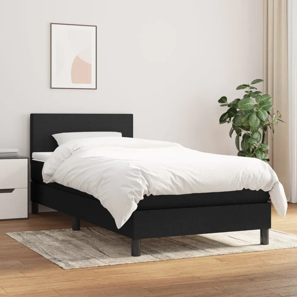 Edredão de Pluma Branca Cama com molasemcolchão 90x190 cm tecido preto