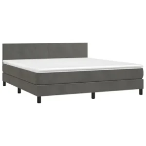 Edredão de Pluma Branca Cama com molasemcolchão 160x200 cm veludo cinzento-escuro