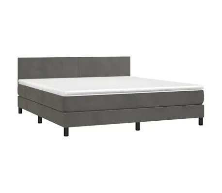Edredão de Pluma Branca Cama com molasemcolchão 160x200 cm veludo cinzento-escuro