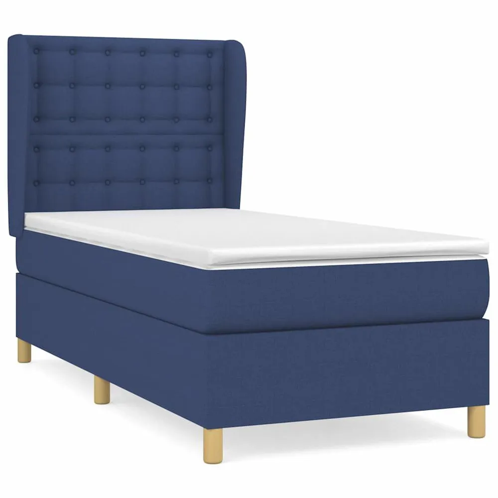 Edredão de Pluma Branca Cama com molasemcolchão 90x200 cm tecido azul