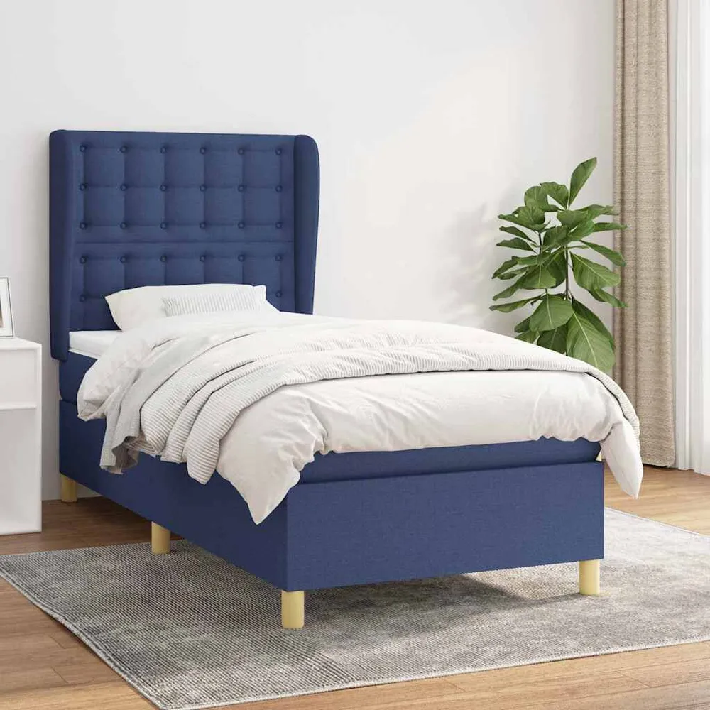 Edredão de Pluma Branca Cama com molasemcolchão 90x200 cm tecido azul