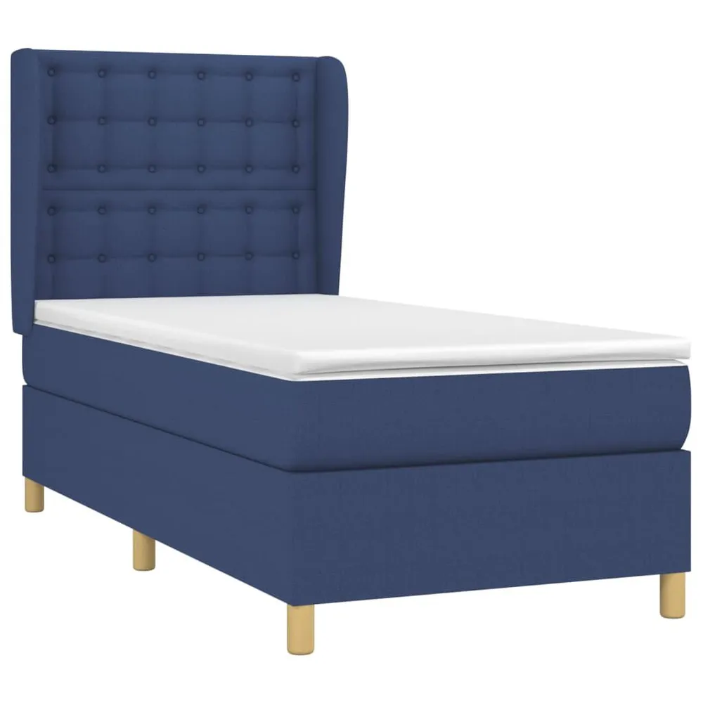 Edredão de Pluma Branca Cama com molasemcolchão 90x200 cm tecido azul