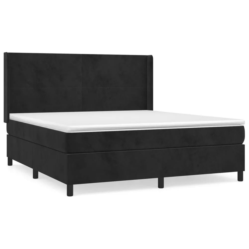 Edredão de Pluma de Ganso Cama com molasemcolchão 160x200 cm veludo preto