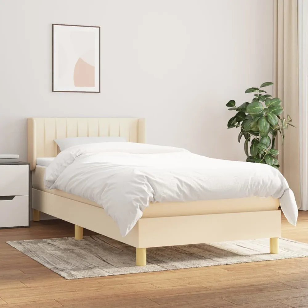 Edredão de Pluma de Ganso Cama com molasemcolchão 100x200 cm tecido cor creme