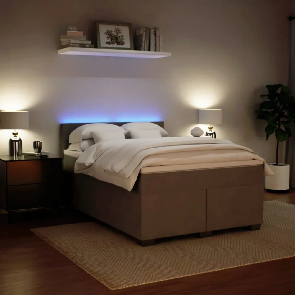 Edredão de Pluma de Ganso Cama com molasemcolchão 140x200 cm veludo cinzento-claro