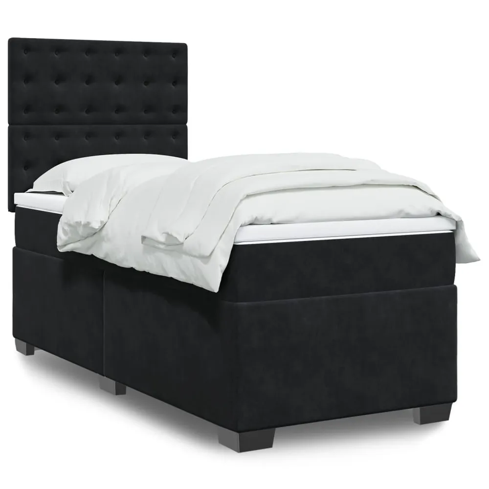 Edredão de Pluma de Ganso Cama com molasemcolchão 100x200 cm veludo preto